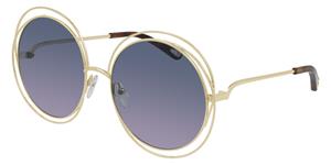 CHLOE CH0045S Vrouwen Zonnebril, goud