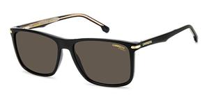 Safilo Carrera 298/S Herren-Sonnenbrille Vollrand Pilot Kunststoff-Gestell, schwarz