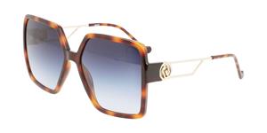 LIU JO LJ763SR | Damen-Sonnenbrille | Eckig | Fassung: Kunststoff Havanna | Glasfarbe: Grau / Blau