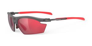 RUDY PROJECT SP533898 RYDON | Unisex-Sonnenbrille | Eckig | Fassung: Kunststoff Bronzefarben | Glasfarbe: Rot