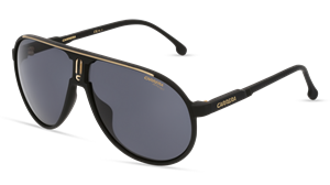 CARRERA CHAMPION/N | Unisex-Sonnenbrille | Pilot | Fassung: Kunststoff Schwarz | Glasfarbe: Grau