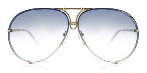PORSCHE DESIGN 8478 | Herren-Sonnenbrille | Pilot | Fassung: Kunststoff Goldfarben | Glasfarbe: Blau