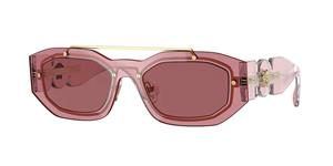 VERSACE VE2235 | Herren-Sonnenbrille | Eckig | Fassung: Kunststoff Rosa | Glasfarbe: Lila