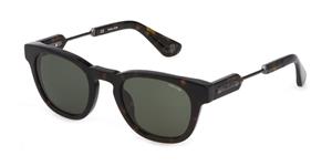 POLICE POISPLF70 | Herren-Sonnenbrille | Panto | Fassung: Kunststoff Havanna | Glasfarbe: Grün