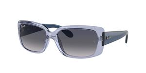 RAY-BAN RB4389 | Damen-Sonnenbrille | Eckig | Fassung: Mineral Blau | Glasfarbe: Blau