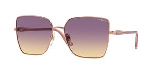 VOGUE VO4199S | Damen-Sonnenbrille | Butterfly | Fassung: Kunststoff Goldfarben | Glasfarbe: Lila / Gelb