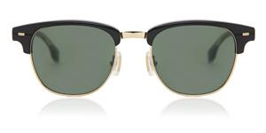 Hugo Boss groene lens zwarte detail gouden zonnebril