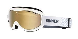 Sinner tico matte white- brn gld mr vent skibril wit-zwart