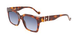 LIU JO LJ759S | Damen-Sonnenbrille | Eckig | Fassung: Kunststoff Havanna | Glasfarbe: Blau