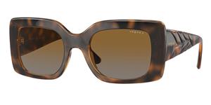 VOGUE VO5481S | Damen-Sonnenbrille | Eckig | Fassung: Kunststoff Havanna | Glasfarbe: Braun