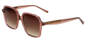 TED BAKER TB 1688 | Damen-Sonnenbrille | Eckig | Fassung: Kunststoff Rosa | Glasfarbe: Braun