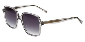 TED BAKER TB 1688 | Damen-Sonnenbrille | Eckig | Fassung: Kunststoff Grau | Glasfarbe: Grau