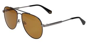 Ted Baker TB1691 Maeve 901 gunmetal met zwart geverfde rand bruine zonnebril