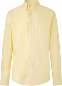 Hackett Overhemd Garment Dyed Geel