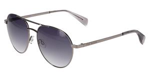 TED BAKER TB 1682 | Herren-Sonnenbrille | Pilot | Fassung: Kunststoff Silberfarben | Glasfarbe: Grau