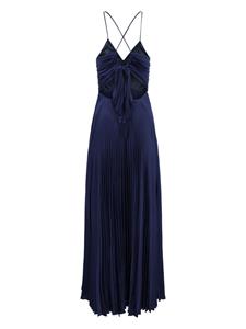 A.L.C. Aries pleated satin gown - Blauw