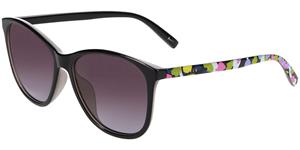 Ted Baker TB1646 Delfi 001 glanzend zwart grijs gradiënt zonnebril