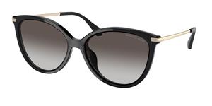 MICHAEL KORS MK2184U | Damen-Sonnenbrille | Butterfly | Fassung: Kunststoff Schwarz | Glasfarbe: Grau