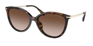 MICHAEL KORS MK2184U | Damen-Sonnenbrille | Butterfly | Fassung: Kunststoff Havanna | Glasfarbe: Braun