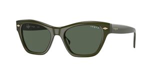 VOGUE VO5445S | Damen-Sonnenbrille | Butterfly | Fassung: Kunststoff Grün | Glasfarbe: Grün / Grau
