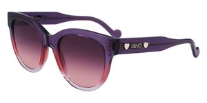 LIU JO LJ772S | Damen-Sonnenbrille | Butterfly | Fassung: Kunststoff Lila | Glasfarbe: Grau / Orange