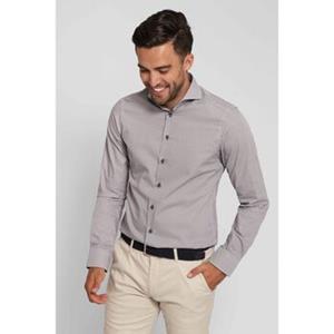 Overhemd Lange Mouw Suitable Overhemd Twill Print Beige