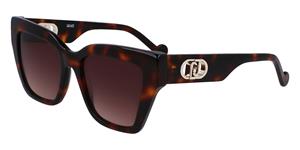 LIU JO LJ777S | Damen-Sonnenbrille | Butterfly | Fassung: Kunststoff Havanna | Glasfarbe: Braun