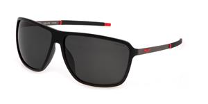 POLICE POISPLL15 | Unisex-Sonnenbrille | Eckig | Fassung: Kunststoff Schwarz | Glasfarbe: Grau