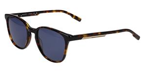 HACKETT HE 3343 | Herren-Sonnenbrille | Panto | Fassung: Kunststoff Havanna | Glasfarbe: Blau / Grau