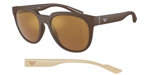 EMPORIO ARMANI EA 4205 | Herren-Sonnenbrille | Panto | Fassung: Kunststoff Braun | Glasfarbe: Braun