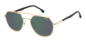 CARRERA 303/S | Unisex-Sonnenbrille | Pilot | Fassung: Kunststoff Goldfarben | Glasfarbe: Grün