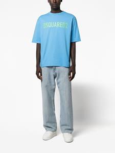 Dsquared2 T-shirt met logoprint - Blauw