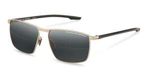 PORSCHE DESIGN 8948 | Herren-Sonnenbrille | Eckig | Fassung: Kunststoff Goldfarben | Glasfarbe: Grau
