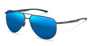 PORSCHE DESIGN 8962 | Herren-Sonnenbrille | Pilot | Fassung: Kunststoff Grau | Glasfarbe: Grau / Blau