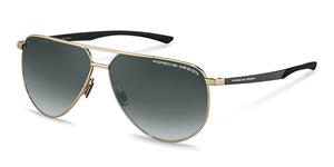 PORSCHE DESIGN 8962 | Herren-Sonnenbrille | Pilot | Fassung: Kunststoff Goldfarben | Glasfarbe: Grau