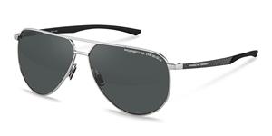 PORSCHE DESIGN 8962 | Herren-Sonnenbrille | Pilot | Fassung: Kunststoff Silberfarben | Glasfarbe: Grau