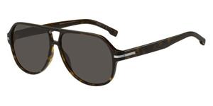 BOSS 1507/S | Herren-Sonnenbrille | Pilot | Fassung: Kunststoff Havanna | Glasfarbe: Grau