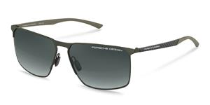 PORSCHE DESIGN 8964 | Herren-Sonnenbrille | Eckig | Fassung: Kunststoff Grün | Glasfarbe: Grau