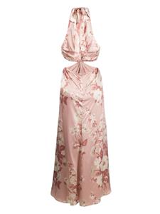 Reformation Nerida silk maxi dress - Roze