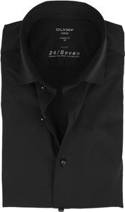 Olymp Luxor Jersey Stretch Overhemd 24/Seven Zwart