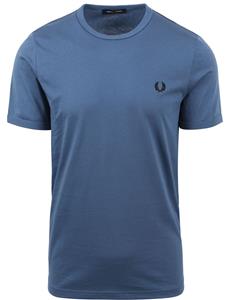 Fred Perry T-Shirt Ringer M3519 Mid Blauw