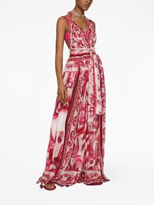 Dolce & Gabbana Maxi-jurk met halternek - Rood