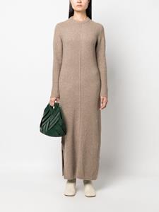 Loulou Studio round-neck knitted maxi dress - Bruin