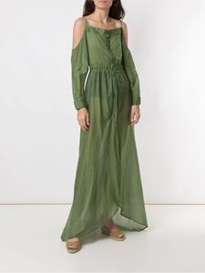 Amir Slama Zijden maxi-jurk - Groen