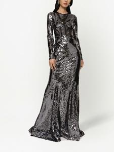 Dolce & Gabbana Maxi-jurk met pailletten - Zwart