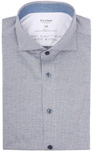 Olymp Overhemd Level 5 24/Seven Pied de Poule Blauw