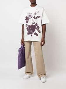 OAMC T-shirt met bloemenprint - Wit