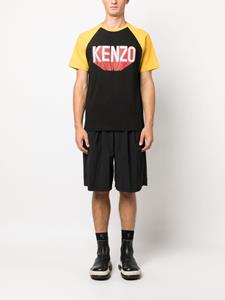 Kenzo logo-print raglan-sleeve T-shirt - Zwart