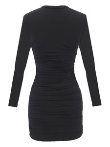 Saint Laurent draped-design wool dress - Zwart