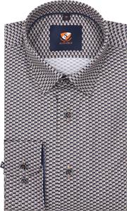 Suitable Overhemd Print Bruin 267-12